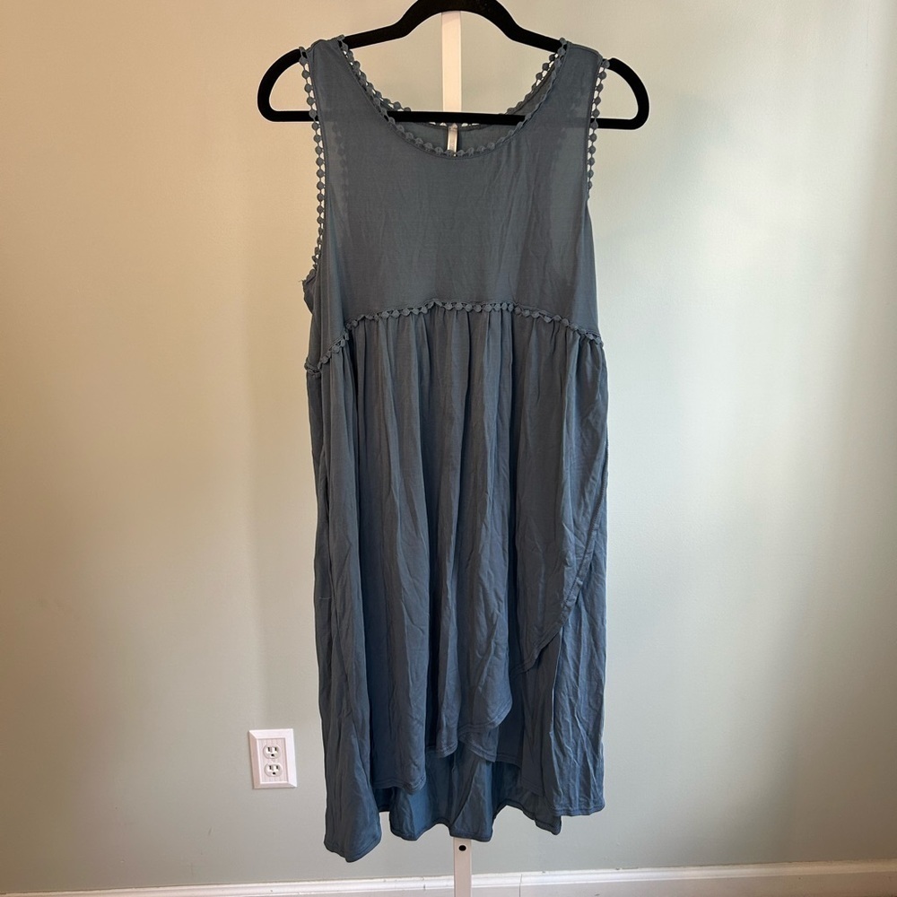 My Story Blue Layered Sleeveless Dress